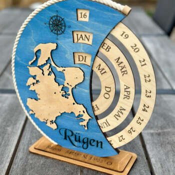 Unendlicher Kalender / Drehkalender Rügen Silhouette