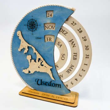 Unendlicher Kalender / Drehkalender Usedom Silhouette