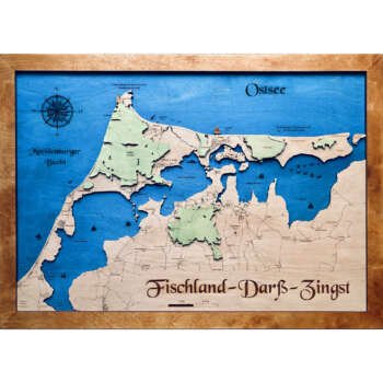 Holzkarte Fischland Dass Zingst