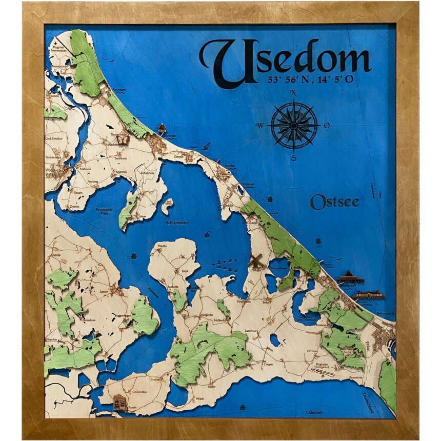 Holzkarte SylStandardrahmen