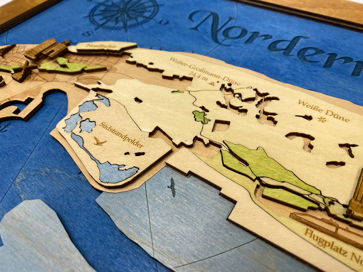 topografische Holzkarte Insel Norderney – Bild 5