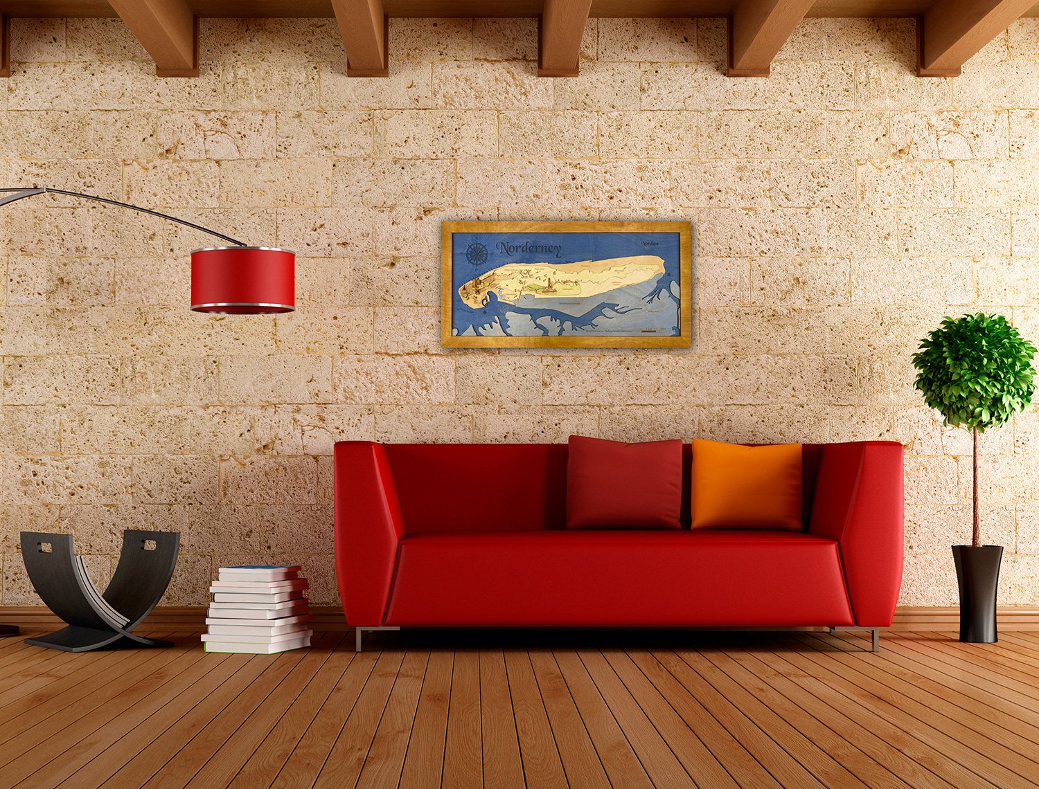 topografische Holzkarte Insel Norderney – Bild 7