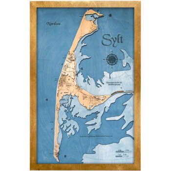 Holzkarte Insel Sylt